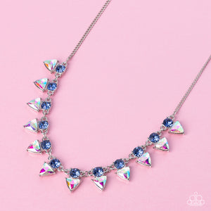 Razor-Sharp Refinement - Blue Iridescent Necklace - NEW RELEASE