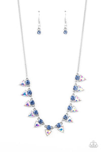 Razor-Sharp Refinement - Blue Iridescent Necklace - NEW RELEASE