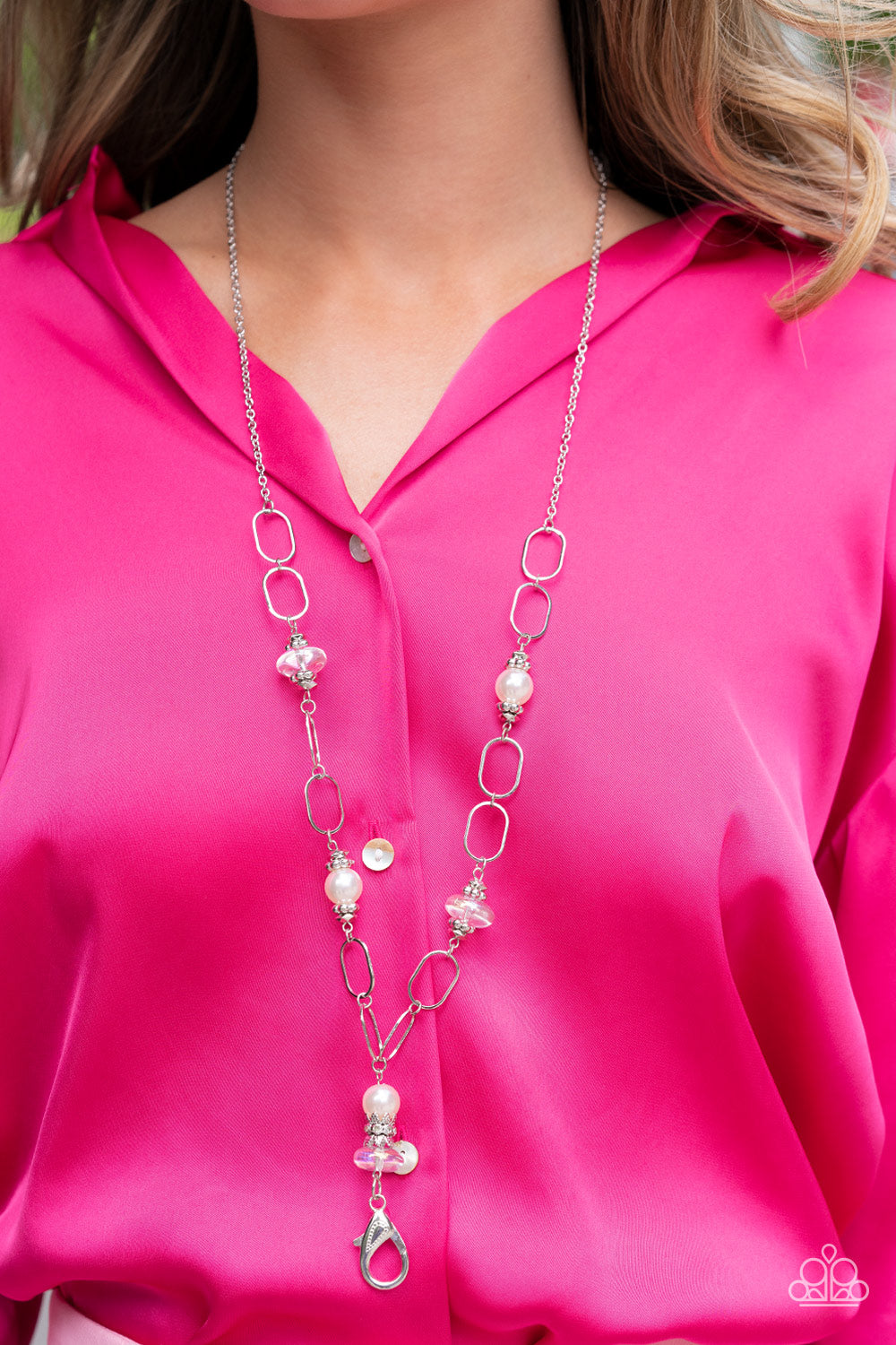 Creative Couture - White Lanyard Necklace - NEW RELEASE