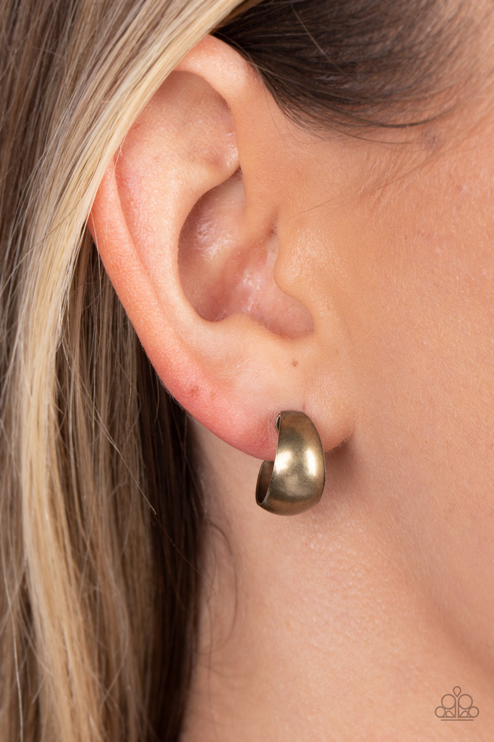 Burnished Beauty - Brass Hoop Earring - NEW RELEASE