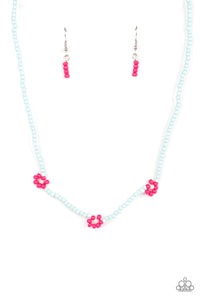 Bewitching Beading - Pink Floral Seed Bead Necklace - NEW RELEASE