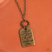 Load image into Gallery viewer, Persevering Philippians - Brass Necklace - NEW RELEASE
