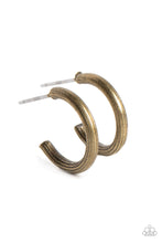 Load image into Gallery viewer, Linear Lady - Brass Hoop Earring - NEW RELEASE
