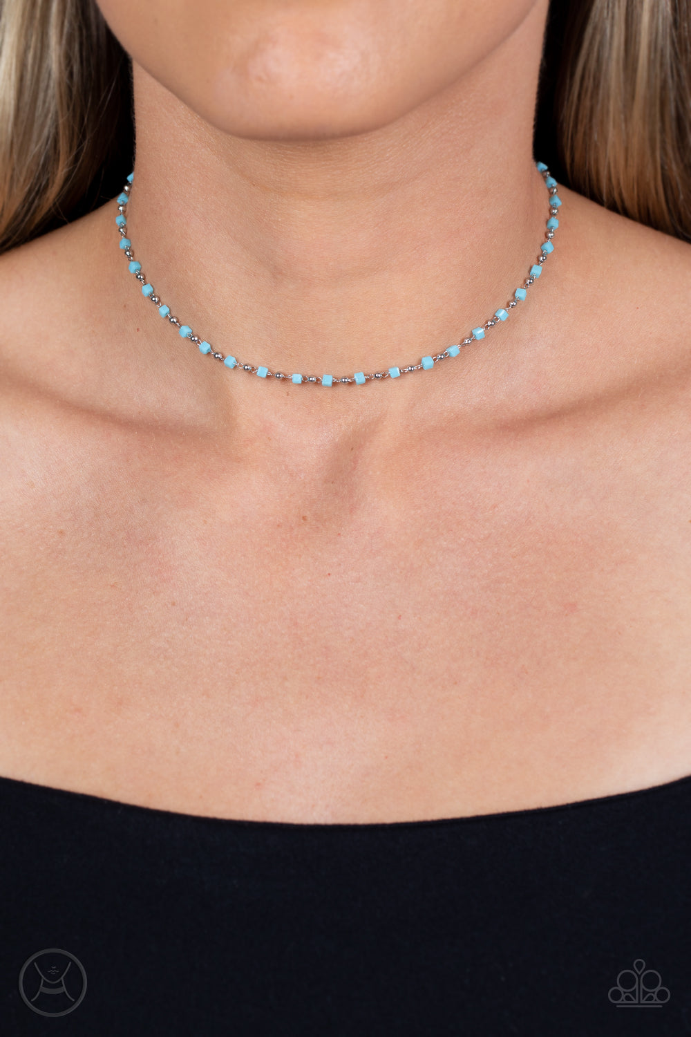 Neon Lights - Blue Choker Necklace - NEW RELEASE