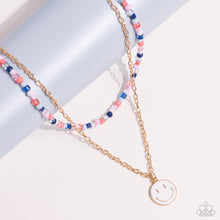 Load image into Gallery viewer, High School Reunion - Blue Smiley Necklace - NEW RELEASE
