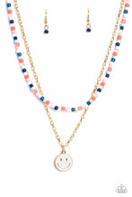 Load image into Gallery viewer, High School Reunion - Blue Smiley Necklace - NEW RELEASE
