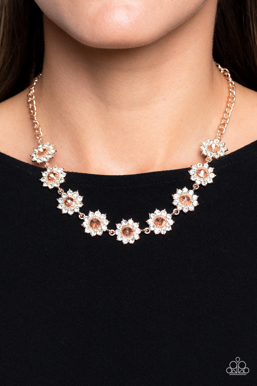 Blooming Brilliance - Rose Gold Flower Necklace - NEW RELEASE
