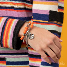 Load image into Gallery viewer, Off the WRAP - Orange Floral Bracelet - NEW RELEASE

