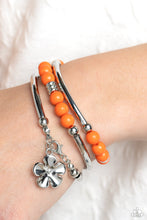 Load image into Gallery viewer, Off the WRAP - Orange Floral Bracelet - NEW RELEASE
