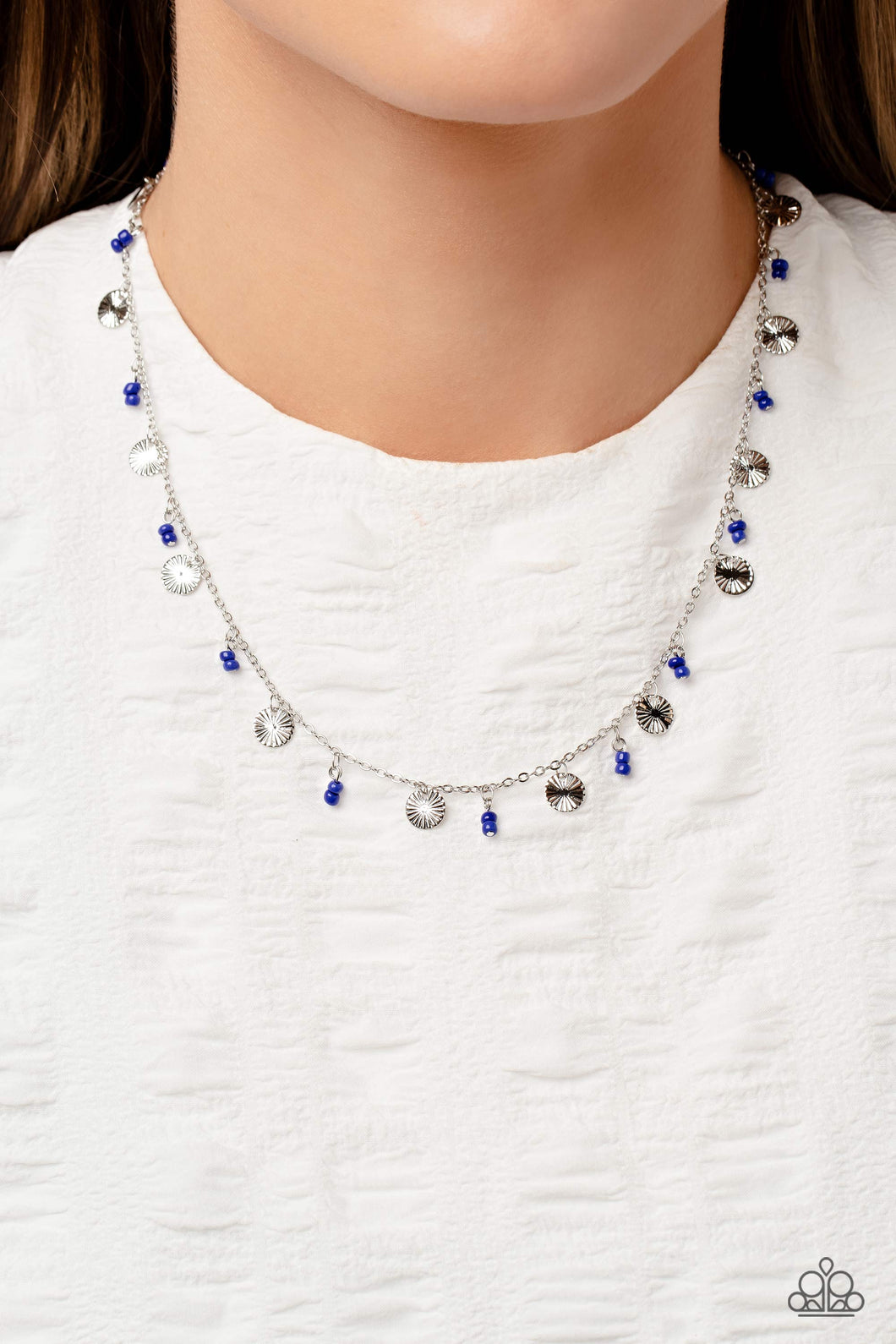 Sand Dollar Sass - Blue Necklace - NEW RELEASE