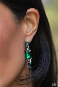 Elite Ensemble - Green Emerald Cut Hoop Earring - CONVENTION 2023 NEW RELEASE
