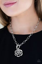 Load image into Gallery viewer, Beautifully in bloom- silver toggle necklace
