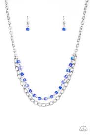 Block party princess-blue necklace