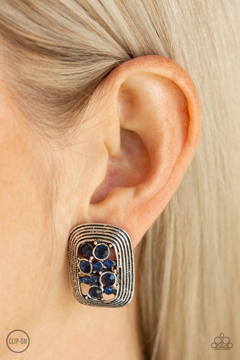 Darling Dazzle - Blue Clip-On Earring - NEW RELEASE