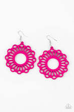 Load image into Gallery viewer, Dominican Daisy - Pink Wood Earring
