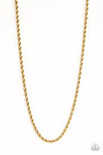 Load image into Gallery viewer, Double dribble- gold mens necklace
