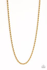 Double dribble- gold mens necklace