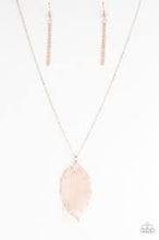Load image into Gallery viewer, Fall foliage- rose gold necklace

