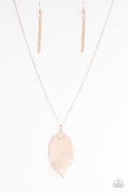 Fall foliage- rose gold necklace