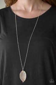 Fall foliage- rose gold necklace