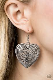 Victorian devotion- silver earring