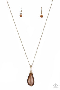 Friends In GLOW Places - Brass Moonstone Necklace - NEW RELEASE
