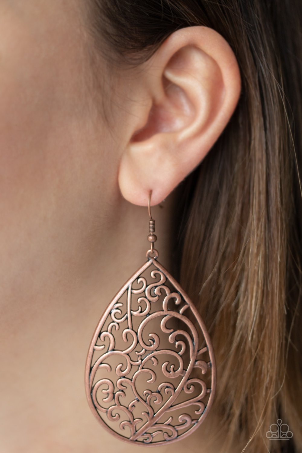 Grapevine Grandeur - Copper Filigree Earring - NEW RELEASE