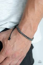 Load image into Gallery viewer, Hurrah- black mens urban bracelet
