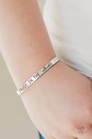 I put my trust in you- silver bracelet