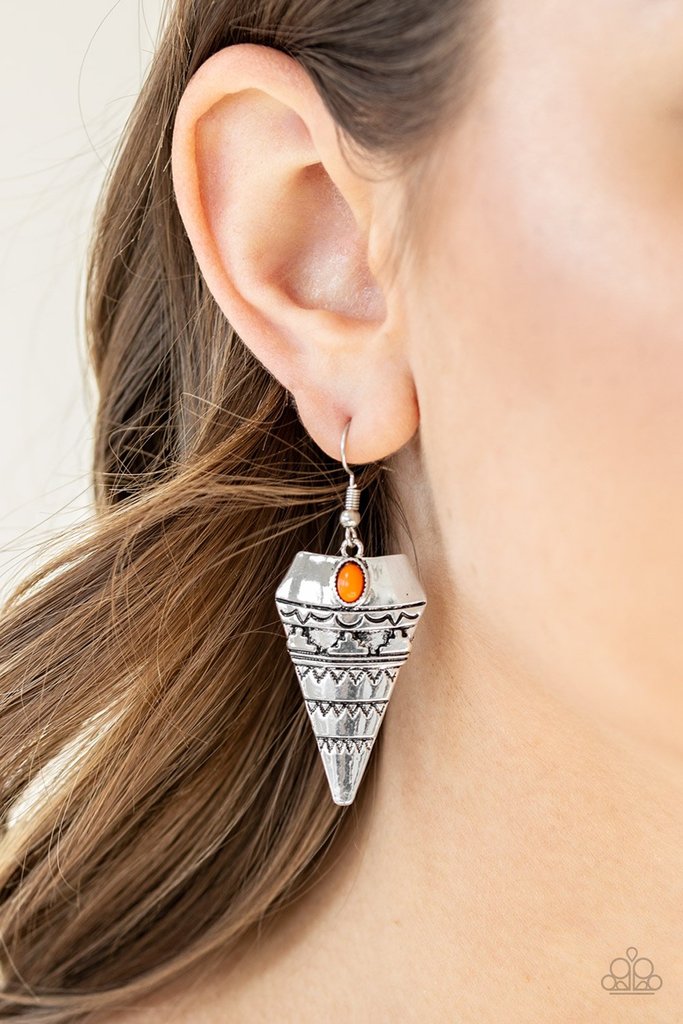 Jurassic Journey - Orange Earring - NEW RELEASE