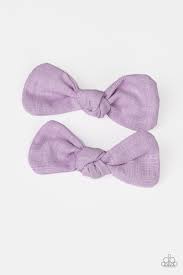 Little bow peep- purple hair clip