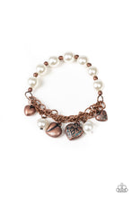Load image into Gallery viewer, More Amour - Copper Pearl and Heart Bracelet
