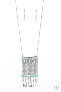 On The Fly - Blue Feather Necklace - NEW RELEASE