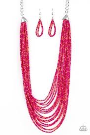Peacefully pacific- multi seedbead necklace