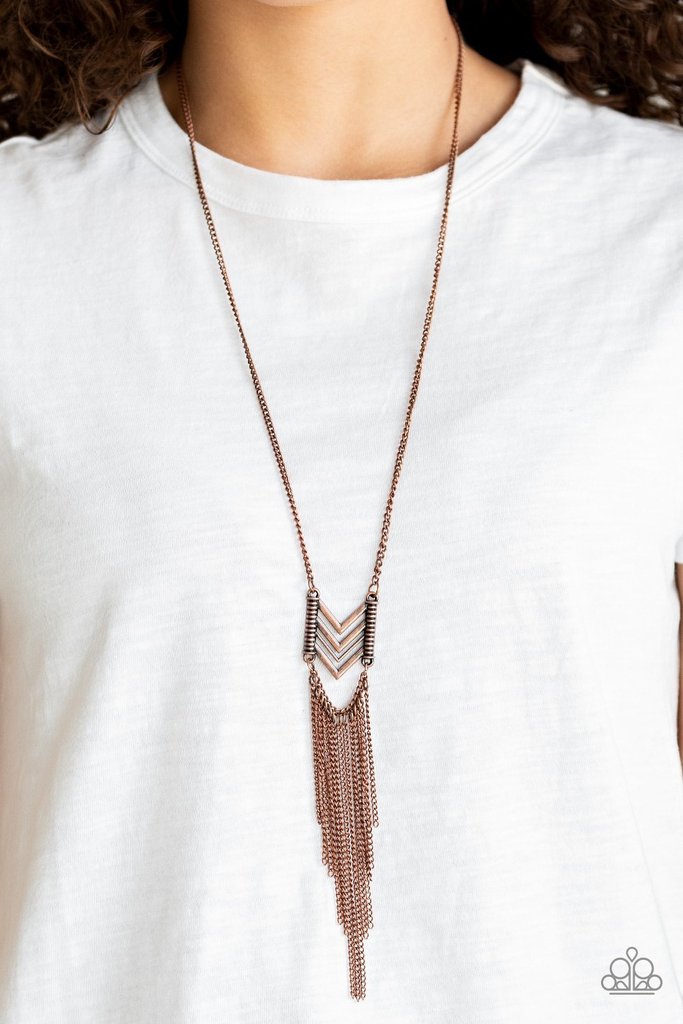 Point Taken - Copper Arrow Necklace - NEW RELEASE