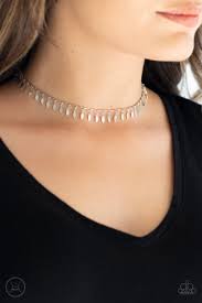 Purr-fect ten- silver choker necklace