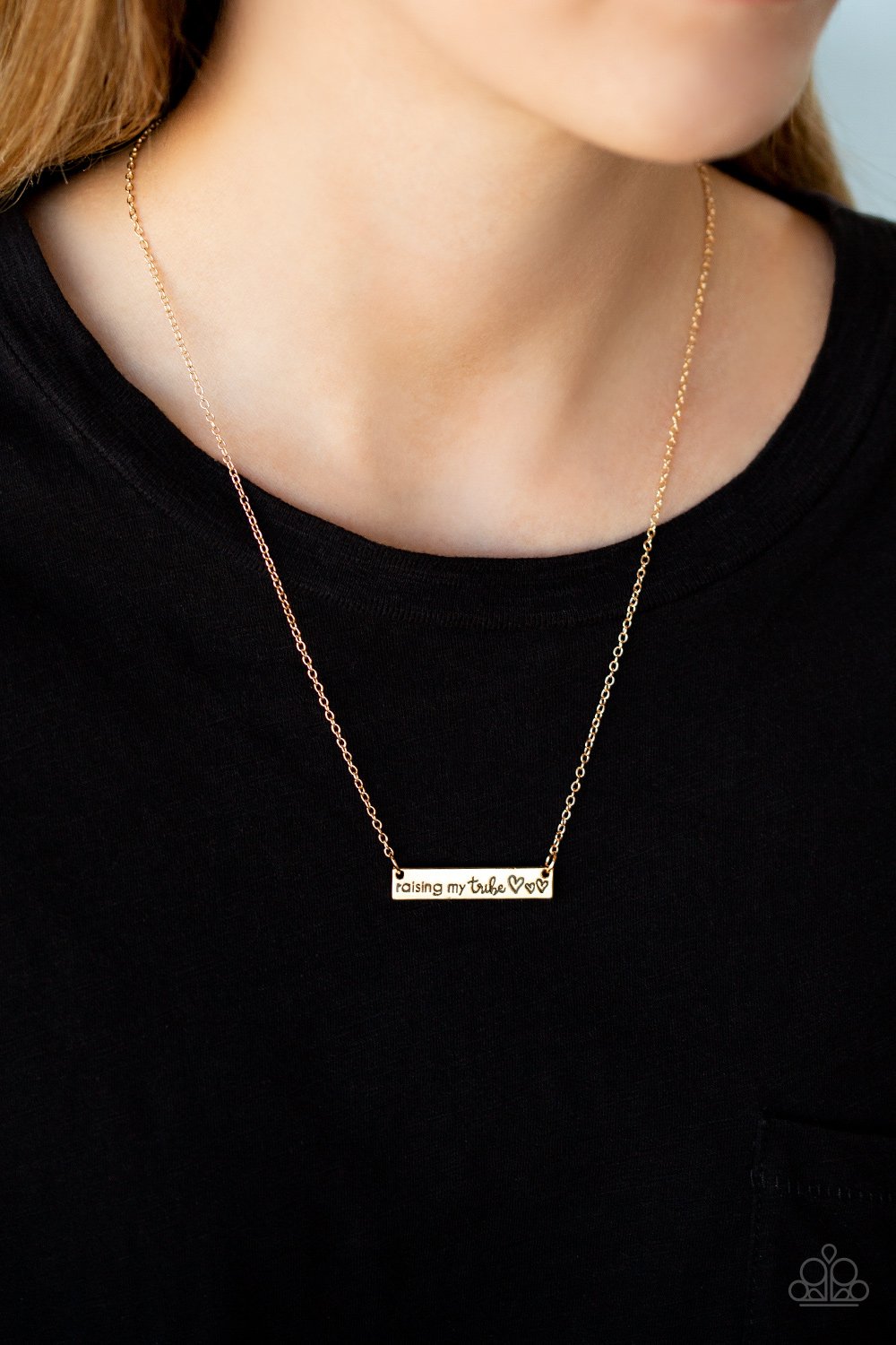 Raising my tribe- gold necklace