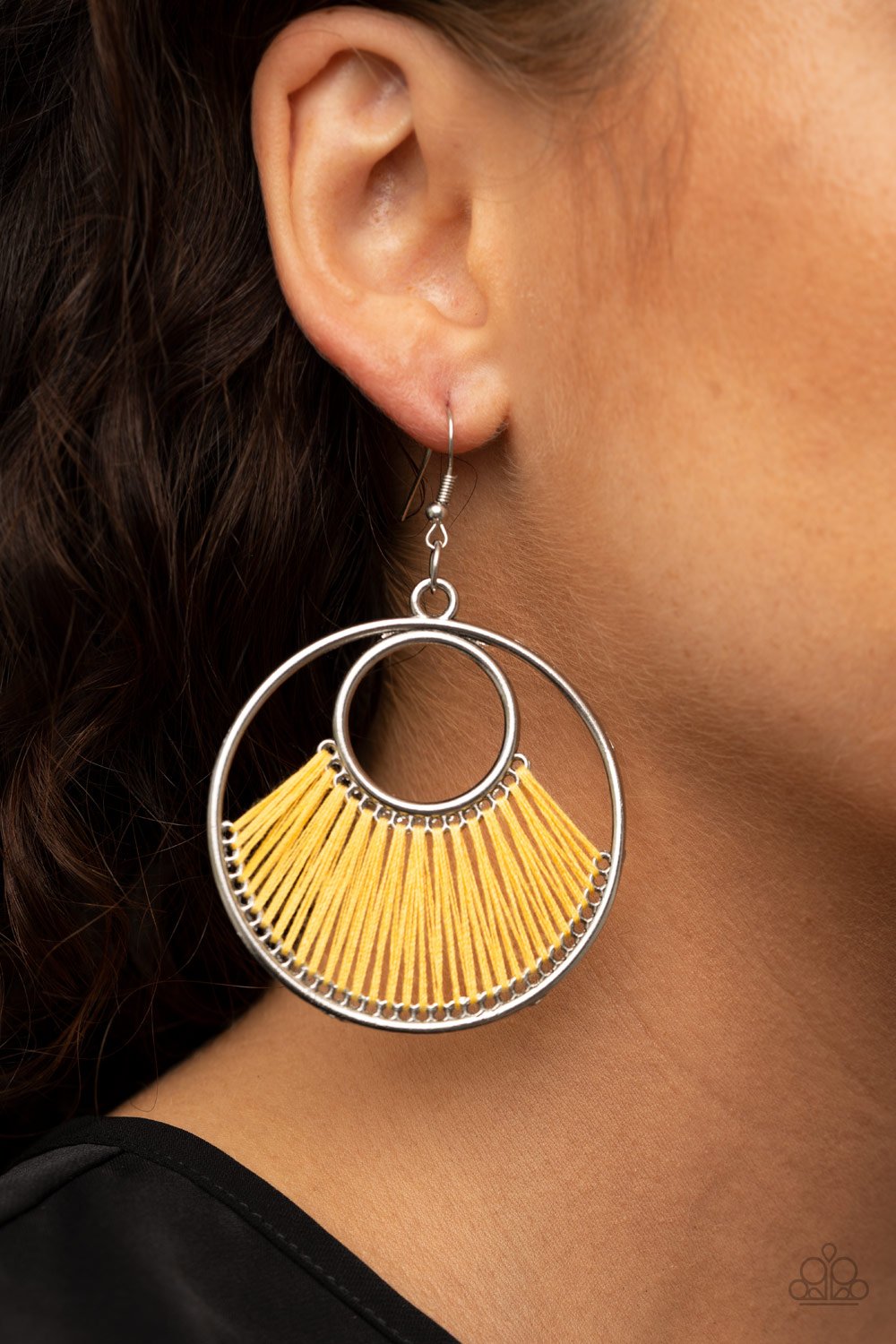 Really high strung - Yellow earring