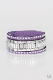 Rock star rocker- purple snap bracelet