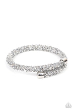 Load image into Gallery viewer, Roll Out The Glitz - Silver Wrap Bracelet - Life of the Party - NEW RELEASE
