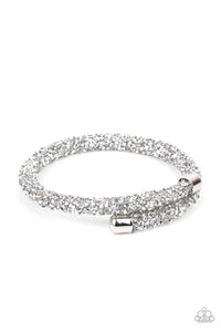 Roll Out The Glitz - Silver Wrap Bracelet - Life of the Party - NEW RELEASE