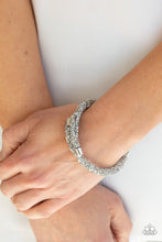 Load image into Gallery viewer, Roll Out The Glitz - Silver Wrap Bracelet - Life of the Party - NEW RELEASE
