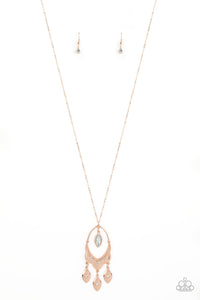 Royal iridescence- rose gold necklace