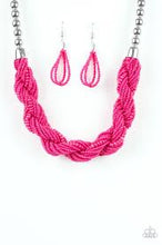 Load image into Gallery viewer, Savannah surfin- pink seedbead necklace
