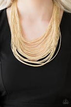 Load image into Gallery viewer, Screaming starlight- gold seedbead necklace
