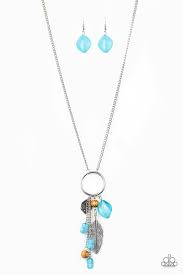 Sky high style- blue necklace