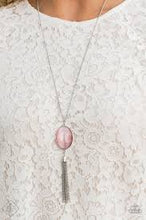 Load image into Gallery viewer, Tasseled tranquility- pink necklace
