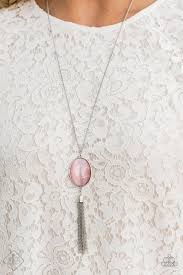 Tasseled tranquility- pink necklace