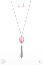 Load image into Gallery viewer, Tasseled tranquility- pink necklace
