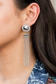 Tassel throwback- silver earring